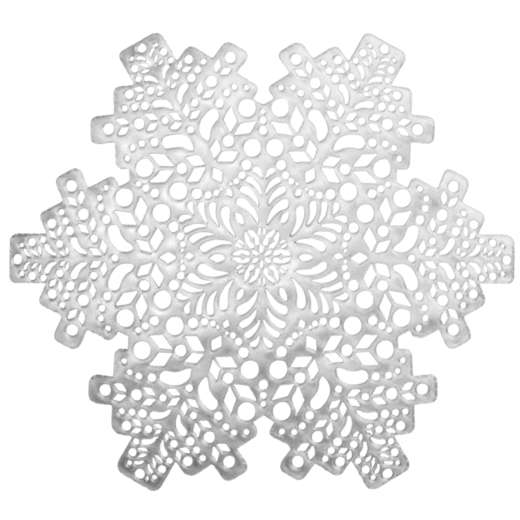 Placemat kerst sneeuwvlok zilverkleurig